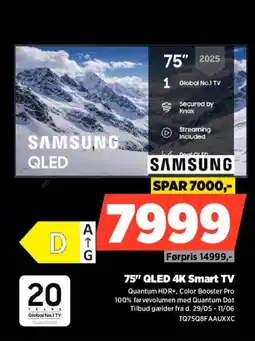 Power SAMSUNG 75" QLED 4K Smart TV tilbud