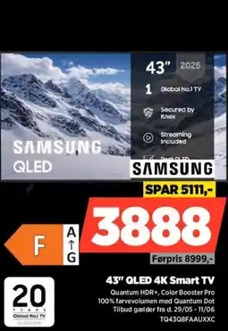Power Samsung 43" qled 4k smart tv tilbud