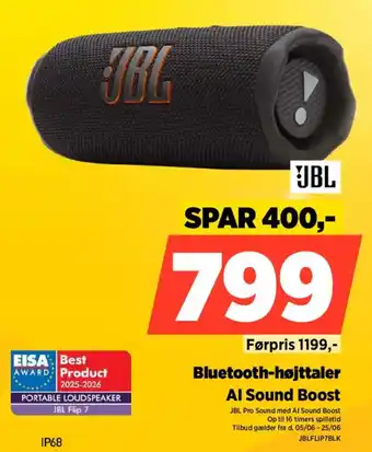 Power JBL Bluetooth-højttaler Al Sound Boost tilbud