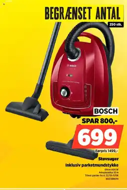 Power BOSCH Støvsuger Inklusiv parketmundstykke tilbud