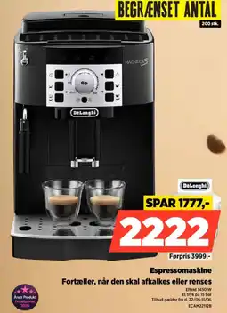 Power Delonghi espressomaskine fortæller, når den skal afkalkes eller renses tilbud