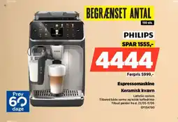 Power PHILIPS Espressomaskine Keramisk kværn tilbud
