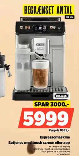 Power Espressomaskine Betjenes med touch screen eller app tilbud