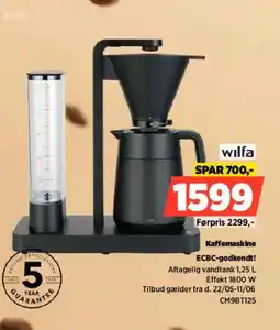Power wilfa Kaffemaskine ECBC-godkendt! tilbud