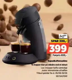 Power Songeo kapselkaffemaskine to kopper klar på mindre end et minut tilbud