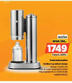 Power Aarke sodavandsmaskine holdbart og stilrent design design tilbud
