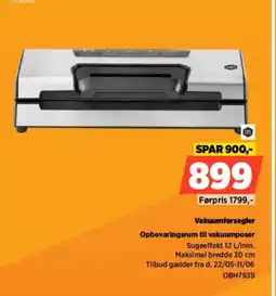 Power Vakuumforsegler Opbevaringsrum til vakuumposer tilbud