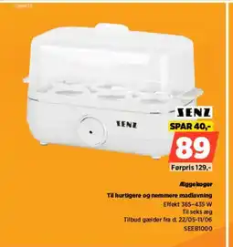 Power SENZ Æggekoger Til hurtigere og nemmere madlavning tilbud