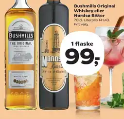 Kvickly Bushmills Original Whiskey eller Nordsø Bitter tilbud