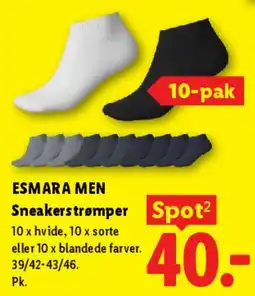 Lidl ESMARA MEN Sneakerstrømper tilbud