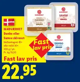 Lidl Danbo eller Samsø skiveost tilbud
