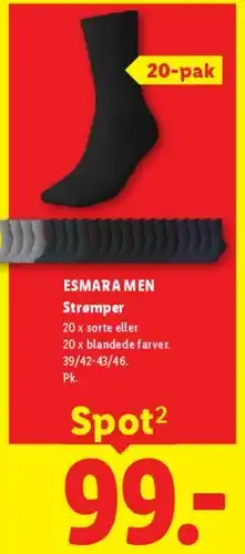 Lidl ESMARA MEN Strømper tilbud