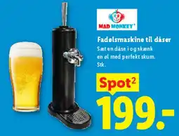 Lidl Mad Monkey Fadølsmaskine til dåser tilbud