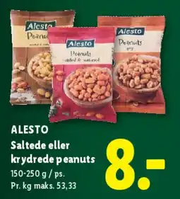 Lidl Saltede eller krydrede peanuts tilbud