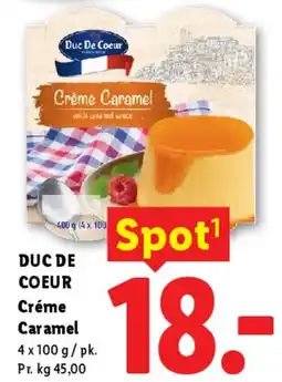 Lidl DUC DE COEUR Crème Caramel tilbud