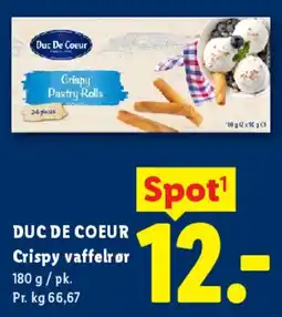 Lidl DUC DE COEUR Crispy vafler / Crispy pastry sticks tilbud
