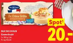 Lidl DUC DE COEUR Crème brûlée tilbud