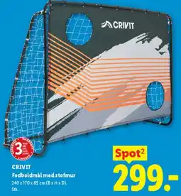 Lidl Fodboldmål med stofmur tilbud
