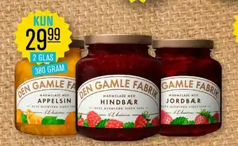 Den gamle fabrik marmelade appelsin hindbær jordbær