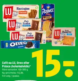 Coop 365 Café au LU, Oreo eller Prince chokoladekiks* tilbud