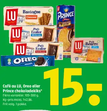 Coop 365 Café au LU, Oreo eller Prince chokoladekiks* tilbud