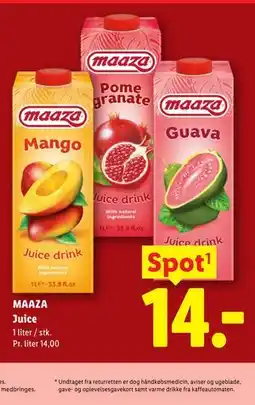 Lidl MAAZA Juice tilbud