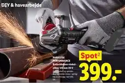 Lidl PARKSIDE PERFORMANCE Batteridreven vinkelsliber 125 mm 20 V tilbud