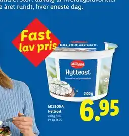 Lidl MILBONA Hytteost tilbud