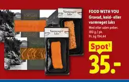 Lidl FOOD WITH YOU Gravad, kold- eller varmrøget laks tilbud