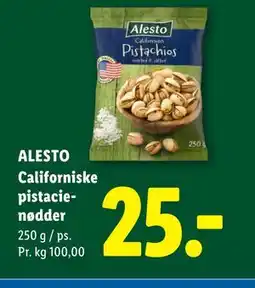 Lidl ALESTO Californiske pistacienødder tilbud