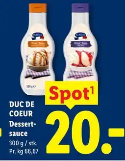 Lidl DUC DE COEUR Dessertsauce tilbud