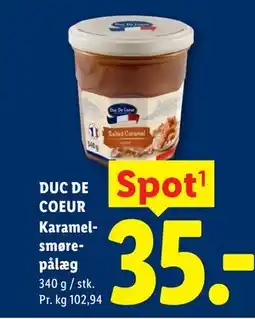 Lidl DUC DE COEUR Karamelsmørepålæg tilbud