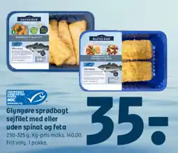 Coop 365 Glyngøre sprødbagt sejfilet med eller uden spinat og feta tilbud