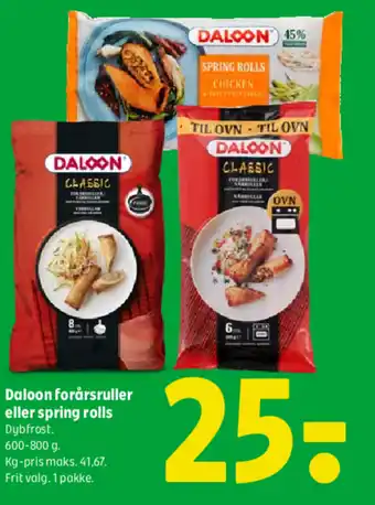Coop 365 Daloon forårsruller eller spring rolls tilbud