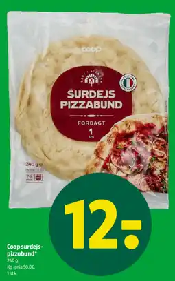 Coop 365 Coop surdejs- pizzabund* tilbud