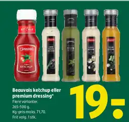 Coop 365 Beauvais ketchup eller premium dressing* tilbud