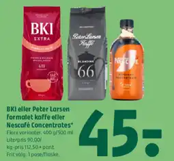 Coop 365 BKI eller Peter Larsen formalet kaffe eller Nescafé Concentrates* tilbud