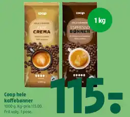 Coop 365 Coop hele kaffebønner tilbud