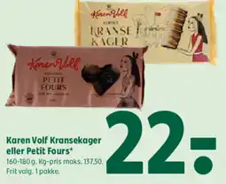Coop 365 Karen Volf Kransekager eller Petit Fours* tilbud