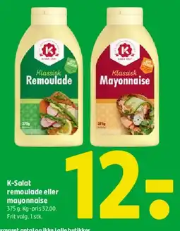 Coop 365 K-Salat remoulade eller mayonnaise tilbud