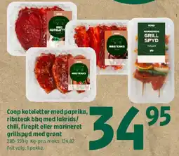 Coop 365 Coop koteletter / ribsteak / marineret grillspyd tilbud