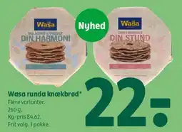 Coop 365 Wasa runda knækbrød tilbud