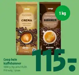 Coop 365 Coop hele kaffebønner tilbud