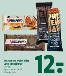 Coop 365 Nutramino wafer eller Coop proteinbar tilbud