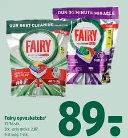 Coop 365 Fairy opvasketabs tilbud