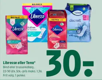 Coop 365 Libresse eller Tena* tilbud