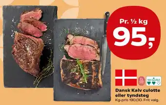 SuperBrugsen Dansk Kalv culotte eller tyndsteg tilbud