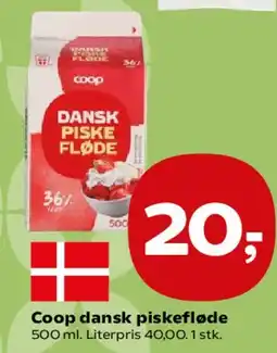 SuperBrugsen Coop dansk piskefløde tilbud