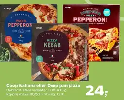 SuperBrugsen Coop Italiana eller Deep pan pizza tilbud
