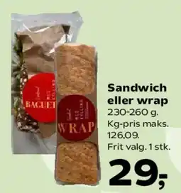 SuperBrugsen Sandwich eller wrap tilbud